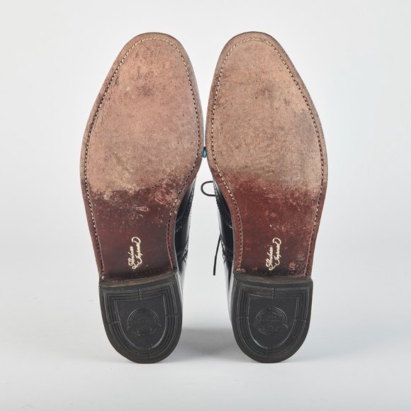 Florsheim Imperial Men\'s Black Calf Wingtip Oxfords  10 D w/ Shoe Trees & Bags!! main image 5